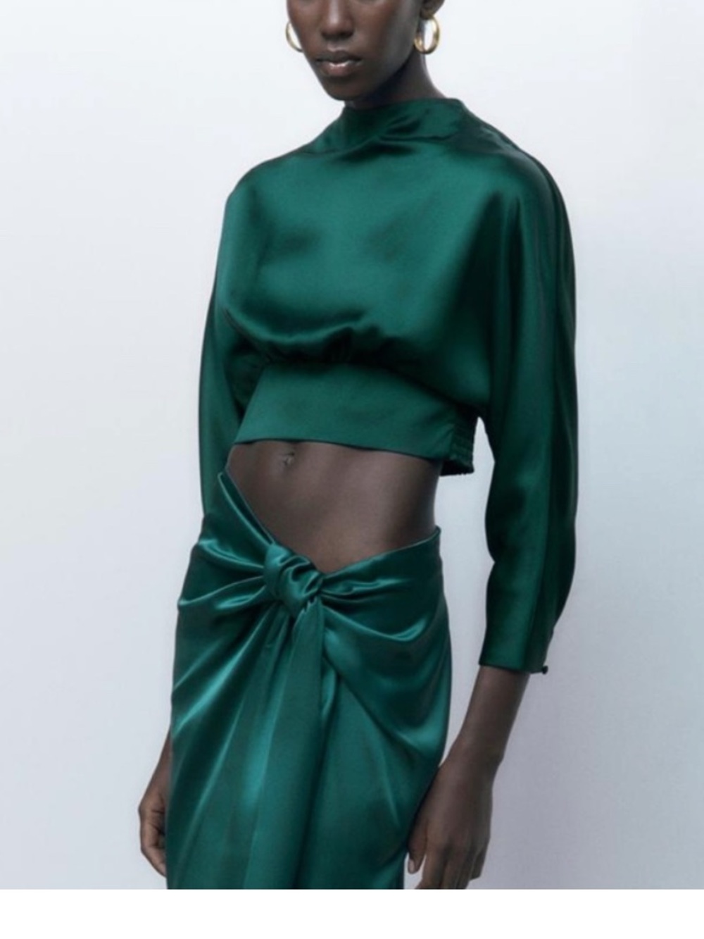 Zara Emerald green blouse